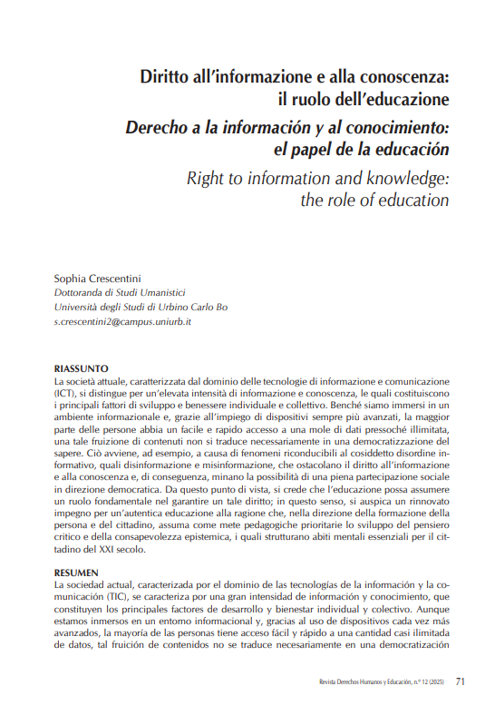 Derecho a la información y al conocimiento